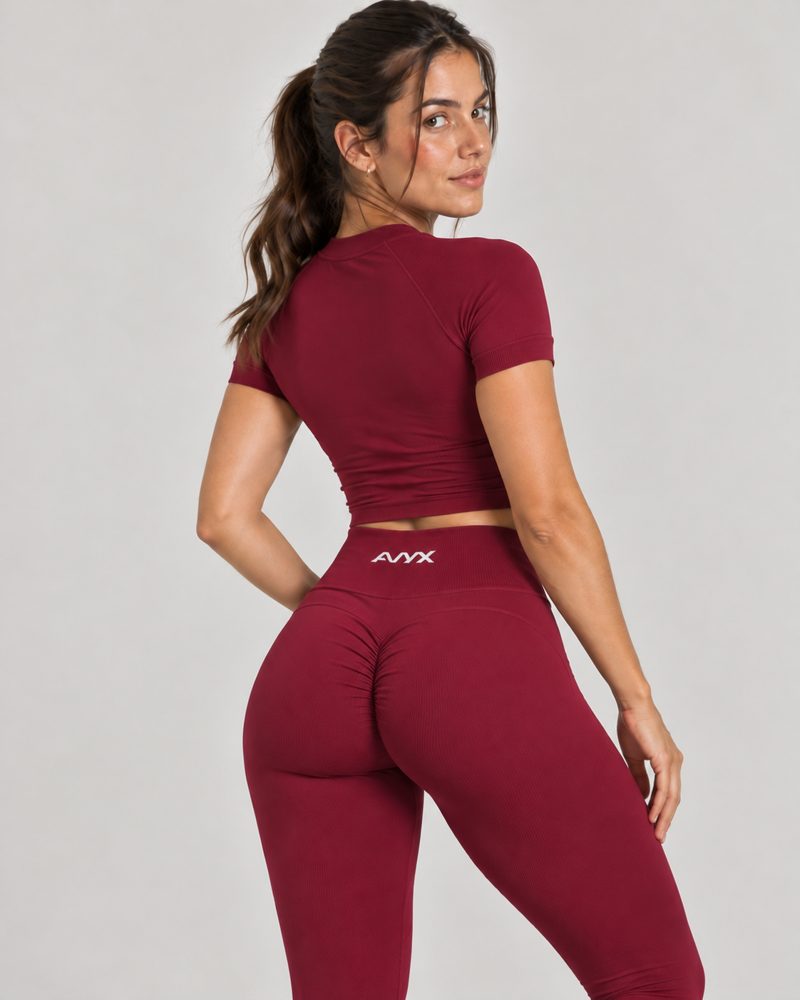 Calza scrunch AVYX Cereza de espalda